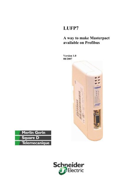 LUFP7 for masterpact & micrologic - Schneider Electric