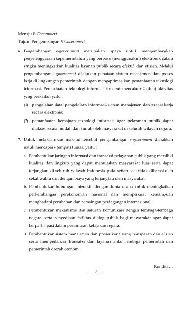 Instruksi Presiden Republik Indonesia Nomor 3 Tahun 2003 tentang ...