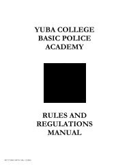 yuba college basic police academy rules and regulations manual