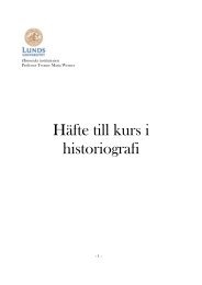 HÃ¤fte fÃ¶r historiografi (PDF 88 kB) - Historiska institutionen