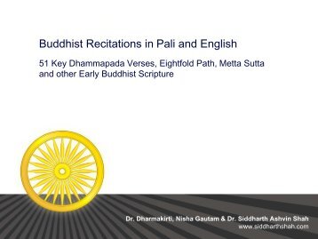 Buddhist Recitations in Pali and English - Dr. Siddharth Ashvin Shah