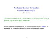 Topological Quantum Computation from non-abelian ... - Paul Fendley