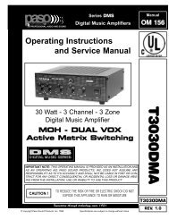 T3030DMA - Paso Sound Products