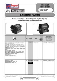 product news-sheet landini parts