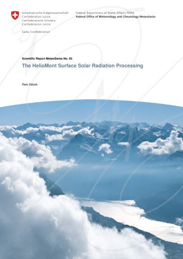 The HelioMont Surface Solar Radiation Processing - MeteoSchweiz