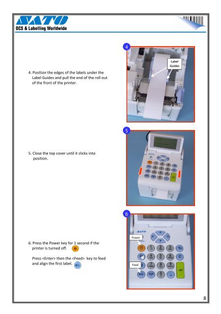 THE SATO TH2 RETAIL LABEL PRINTER USER GUIDE