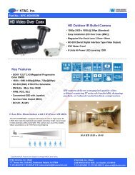 KT&C, Inc. Key Features HD Outdoor IR Bullet Camera