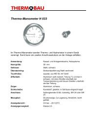 Thermo-Manometer H 033 - Thermobau  Wirthwein
