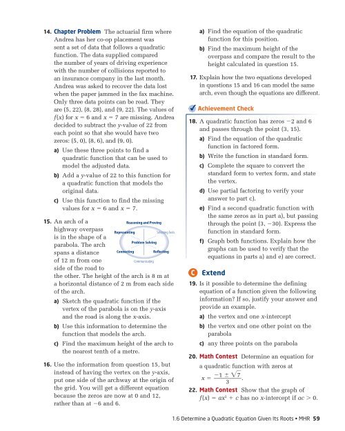 Determine a Quadratic Equation Given Its Roots - McGraw-Hill ...