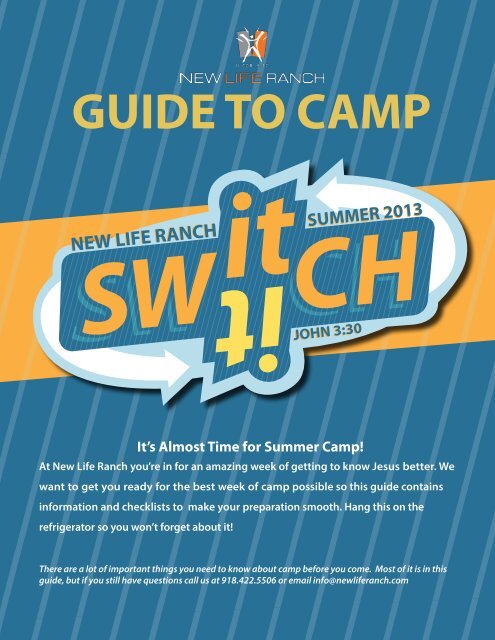Download the Guide to Camp - New Life Ranch