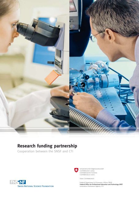 Research funding partnership - CTI Startup