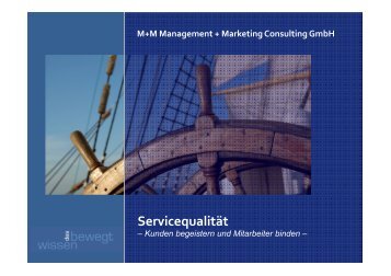 Fachvortrag: ServicequalitÃƒÂ¤t - M+M Management + Marketing ...