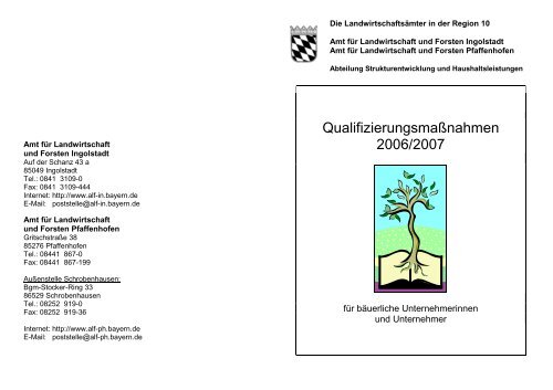 Qualifizierungsprogramm 2006-2007 - Amt fÃ¼r ErnÃ¤hrung ...