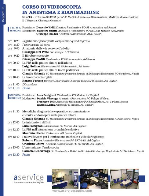 Scarica il programma - Azienda ospedaliera G. Brotzu