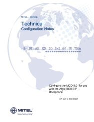 Configuration Notes with Mitel 3300 - Algo Communication Products