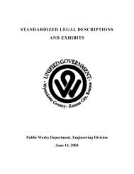 standardized legal descriptions and exhibits - Unified Government of ...