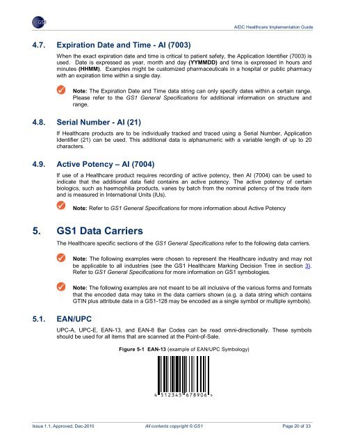 AIDC Healthcare Implementation Guide - GS1