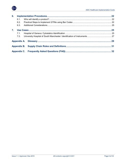 AIDC Healthcare Implementation Guide - GS1