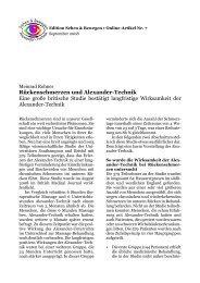 Rückenschmerzen und Alexander-Technik