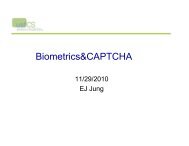 Biometrics and CAPTCHA