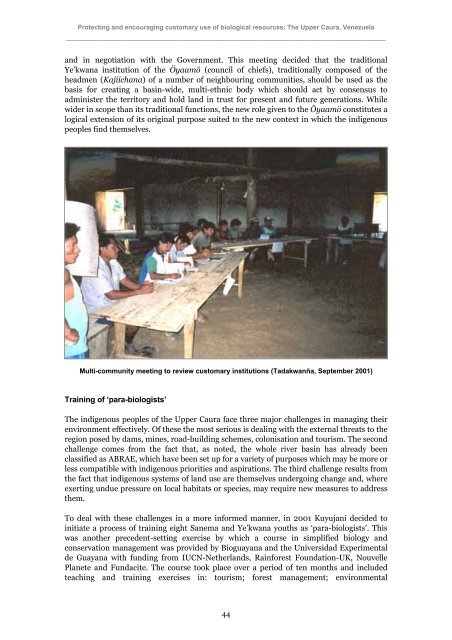 The Upper Caura, Venezuela - Forest Peoples Programme