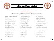 Alumni Memorial List Memorial List Memorial List - Hellenic College