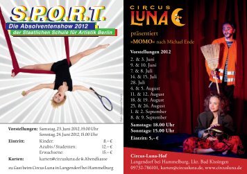 Die Absolventenshow 2012 der Staatlichen Schule für ... - Circus Luna