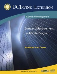 Contract Management Certificate Program - UC Irvine Extension ...