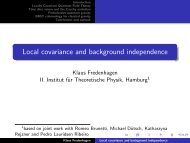 Local covariance and background independence