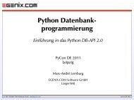 Python Datenbankprogrammierung - eGenix.com