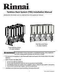 Tankless Rack System - Rinnai