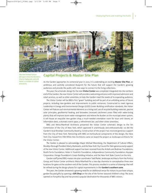 Annual Report 2007 - Brooklyn Botanic Garden