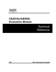 C6A816x/AM389x Evaluation Module - Spectrum Digital Support ...