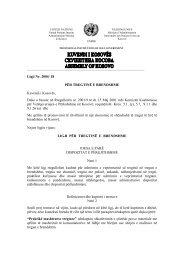 Ligji Nr. 2004/ 18 PÃR TREGTINÃ E BRENDSHME - Kuvendi