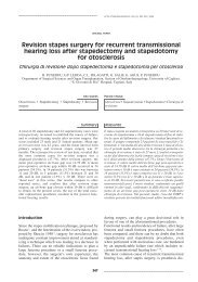 Revision stapes surgery for recurrent transmissional hearing loss ...