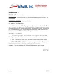 Service letter 13: Hydraulic pump motor sealing