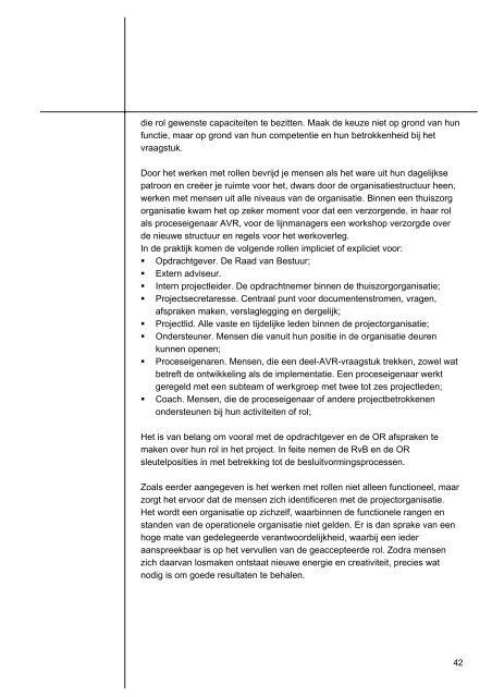 Implementeren van AVR beleid - a+o-vvt