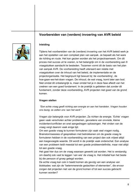 Implementeren van AVR beleid - a+o-vvt