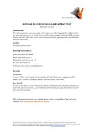 bipolar disorder self-assessment test - Black Dog Institute