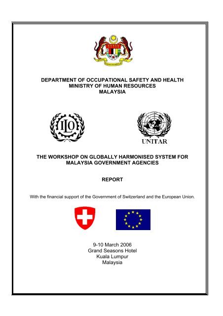Department Of Occupational Safety And Health Ministry Unitar
