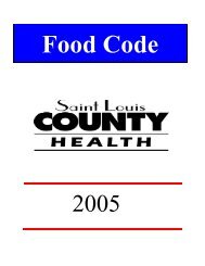 Food Code - St. Louis County