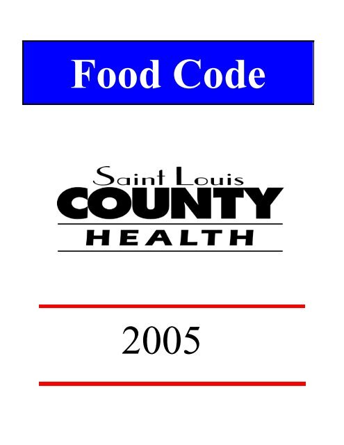 Food Code - St. Louis County