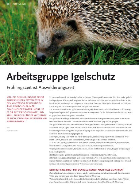 brauchen besonderen Schutz! - TierSchutzVerein Gross