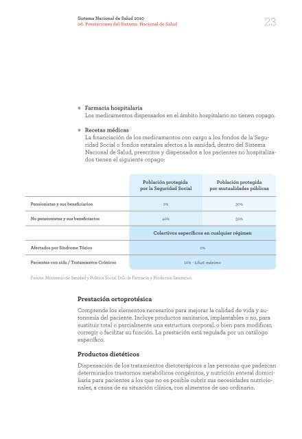 Documento "Sistema Nacional de Salud. EspaÃ±a 2010" - El MÃ©dico ...