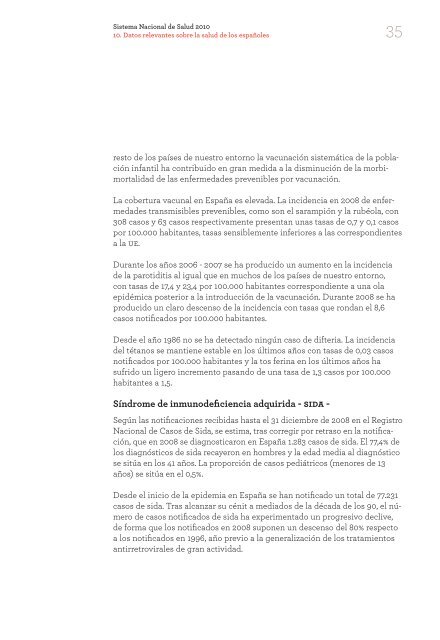 Documento "Sistema Nacional de Salud. EspaÃ±a 2010" - El MÃ©dico ...