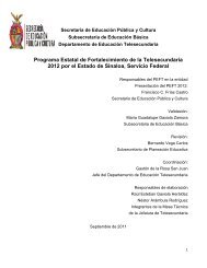 Sinaloa - Telesecundaria - Secretaría de Educación Pública