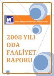 2008 yÄ±lÄ± oda faaliyet raporu - asmmmo