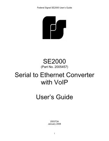 IP Board Manual - Federal Signal