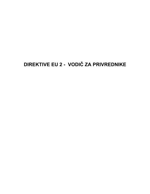 direktive evropske unije - ii - Privredna komora Kantona Sarajevo