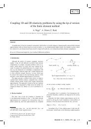 Coupling 1D and 2D elasticity problems by using the hp-d-version of ...